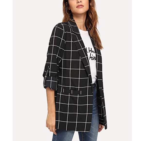 PAYTON  Plaid Boyfriend Blazer - Picture 4 of 4